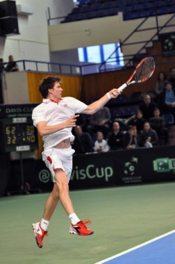 Thomas kromann davis Kupası'nda eylem maç, Romanya WINS karşı Danimarka Danimarka 2:0.