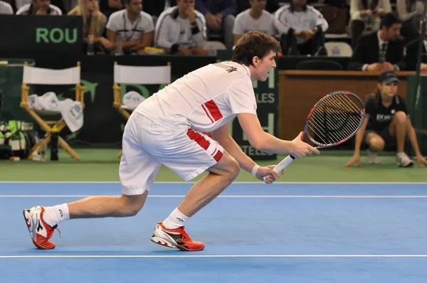 Davis cup 2013, Rumänien vinner mot Danmark, slutliga poäng 3:0 — Stockfoto