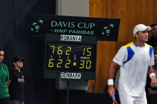 Davis cup, Rumänien slår Danmark — Stockfoto
