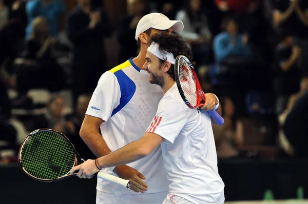 The Davis Cup match final, Romania beats Denmark — Stock Photo, Image
