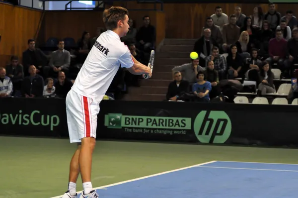 Davis cup, Rumänien vinner mot Danmark — Stockfoto