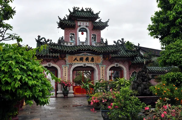 中国大会大厅门，一个越南会安 — 图库照片