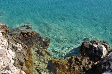 Hırvatistan kayalık sahil şeridi