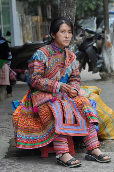 Vietnamesisch in bac ha market, sa pa, vietnam — Stockfoto