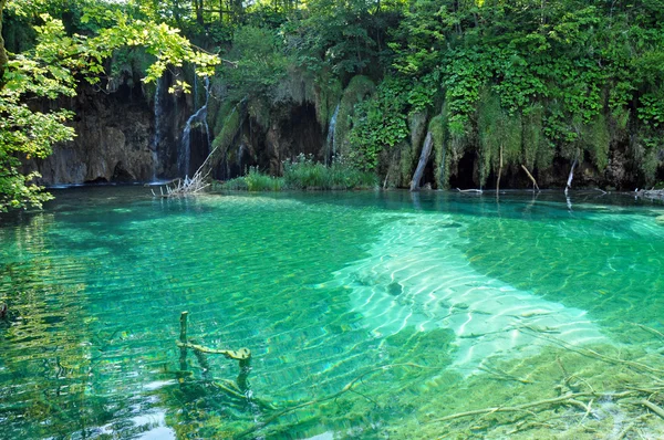 Lago en el Parque Nacional de Plitvice, Croacia — Foto de Stock