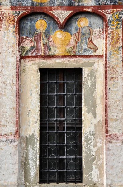 Ortodox falfestmények, festett freskó a templom — Stock Fotó