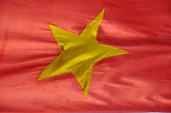 La bandiera del Vietnam, una stella gialla su sfondo rosso — Foto Stock