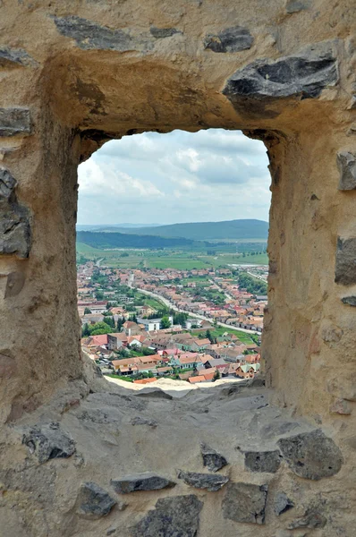 Rupea (reps, kohalom) yenilenmiş Ortaçağ Kalesi Transylvania'da, Romanya — Stok fotoğraf