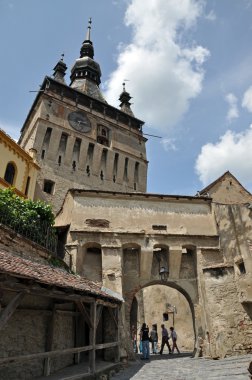 Romanya, unesco miras bir parçası Sighisoara ortaçağ şehir