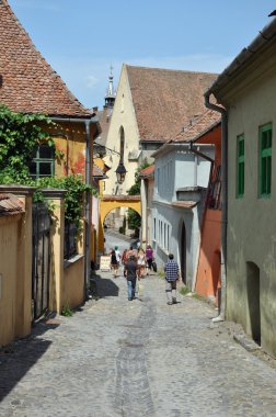 Romanya, unesco miras bir parçası Sighisoara ortaçağ şehir