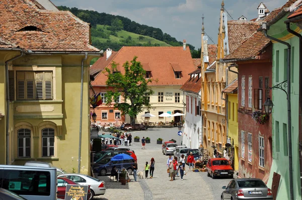 Sighisoara mittelalterliche Stadt in Rumänien, Teil des UNESCO-Erbes — Stockfoto