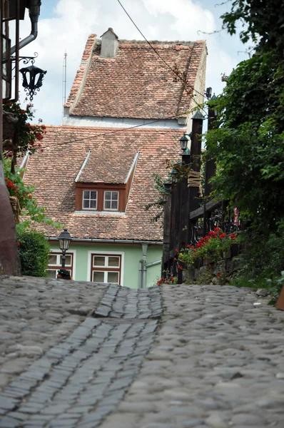 The Stag house in Sighisoara, part Unesco heritage, Roménia — Fotografia de Stock