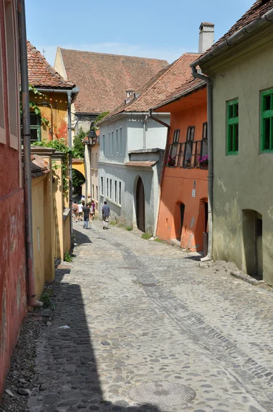 Sighisoara città medievale in Romania, parte del patrimonio Unesco — Foto Stock