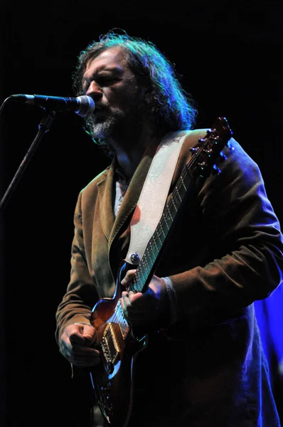 Emir Kusturica and the No Smoking Orchestra from Serbia performs live on the stage — Stock Photo, Image