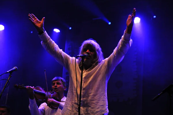 Csik Band with they guests, Hobo and Lovasi Andras performs a live concert at the Main Square of Cluj at the Hungarian Days of the City — Stock Photo, Image