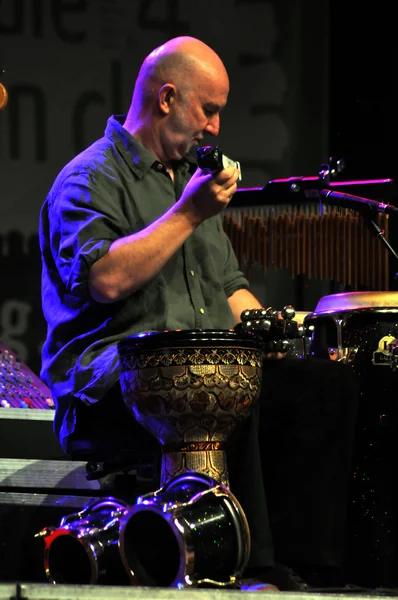 Artist Zoran and his band from Hungary performs at the Main Square of Cluj at the Hungarian Days of the city — Stock Photo, Image