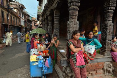Durbar Meydanı gelen turist. Patan, Katmandu, nepal