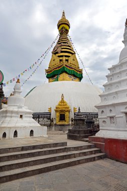 Kutsal Budist swayambhunath stupa. Katmandu, nepal
