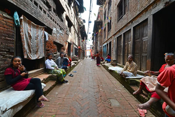 Pessoas dos subúrbios de Katmandu que vivem na pobreza. Nepal — Fotografia de Stock