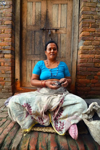 Katmandu varoşlarda yoksulluk içinde yaşayan insanlar. Nepal — Stok fotoğraf