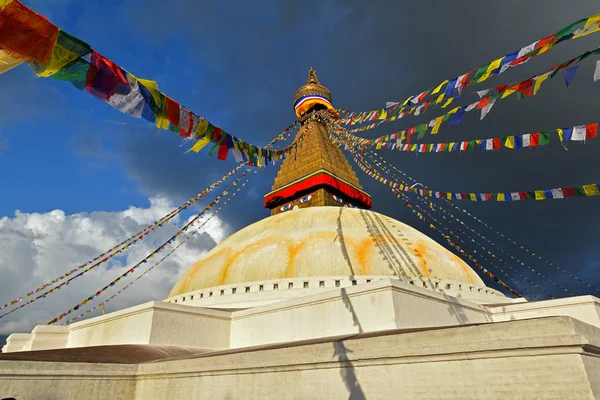 Boudhanath Buddhist stupa. Kathmandu, Nepal — Stock Photo, Image