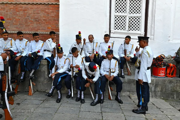 Nepalese policemen — Stock Photo, Image