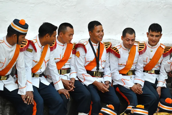 Nepalska orkiestry wojskowe — Zdjęcie stockowe