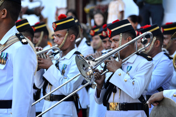 The Nepalese Military Orchestra performing live