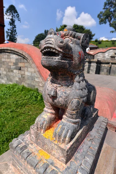 パシュパティナート、ネパールに仏教ライオン石像 — ストック写真