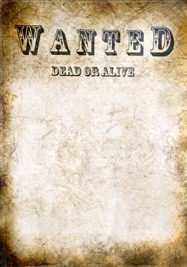 ölü ya da diri VINTAGE poster istedim