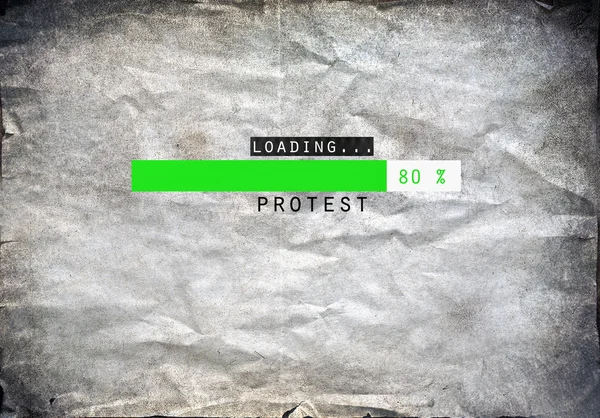 Aufladender Protest mit Grunge-Hintergrund — Stockfoto