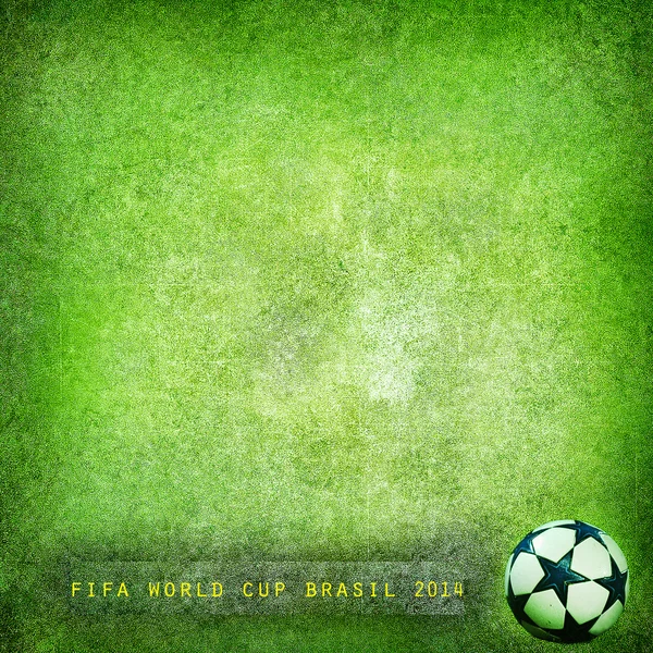 Grunge background Copa Mundial de Brasil 2014. Espacio para texto — Foto de Stock