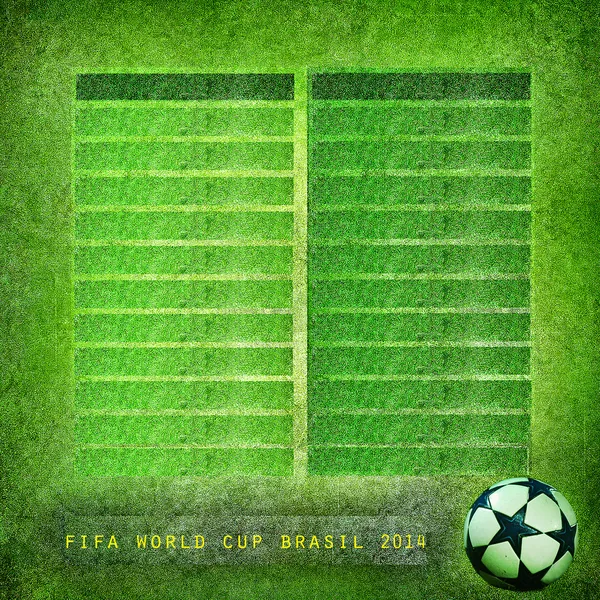 Grunge background Copa Mundial de Brasil 2014. Espacio para texto —  Fotos de Stock