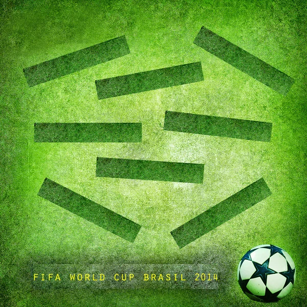 Grunge background - Brazil World Cup 2014. Space for text — Stock Photo, Image