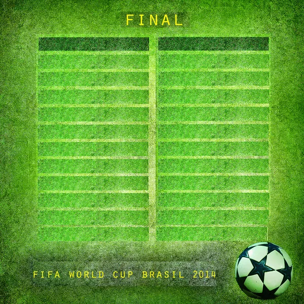 Grunge background - Brazil World Cup 2014. Space for text — Stock Photo, Image