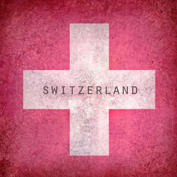 Grunge bandera de Suiza — Foto de Stock