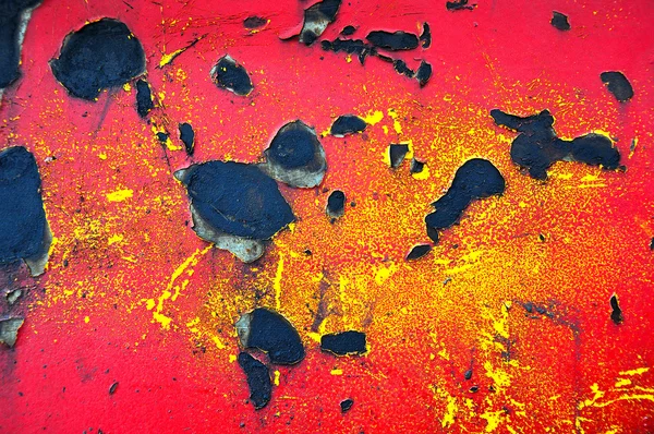 Rot und gelb rostigen Metallhintergrund — Stockfoto
