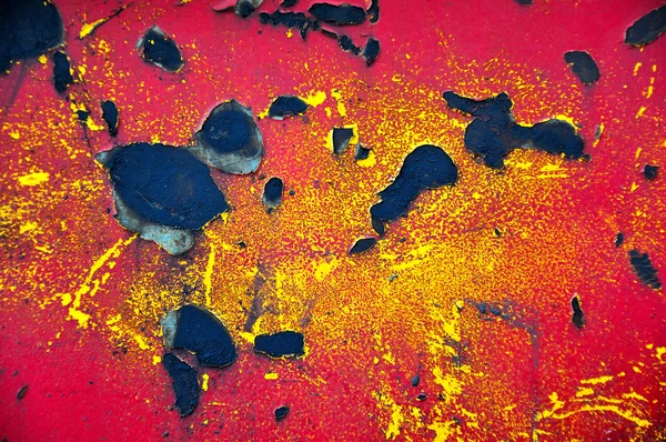 Rosso e giallo sfondo metallo arrugginito — Foto Stock