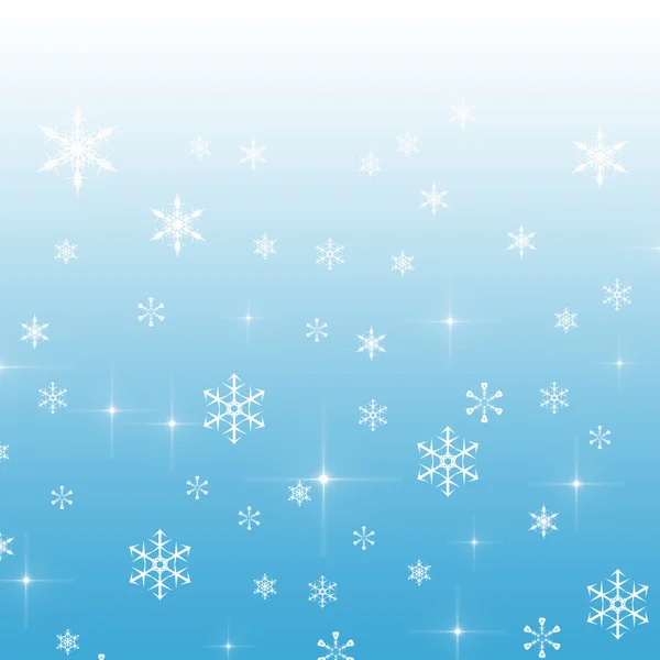 Blue gradient achtergrond met sneeuwvlokken — Stockfoto