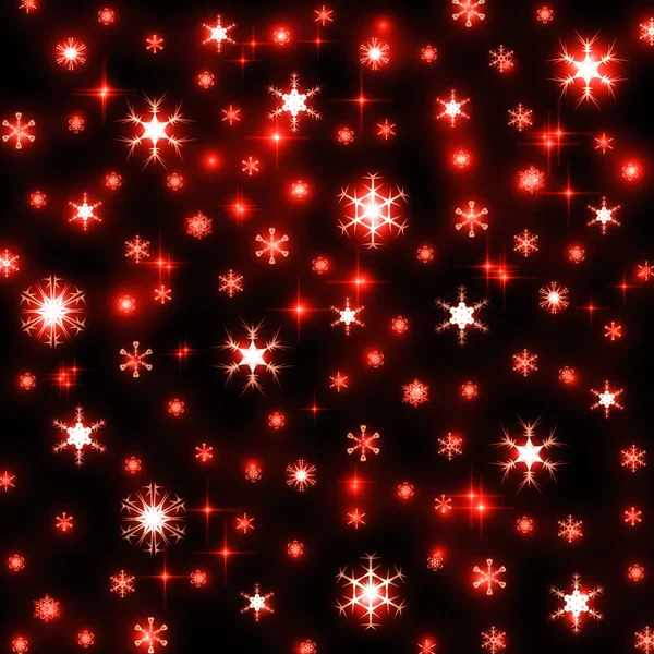 Christmas snowflakes on red background — Stock Photo, Image