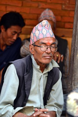 geleneksel giysiler Kathmandu Nepal adam