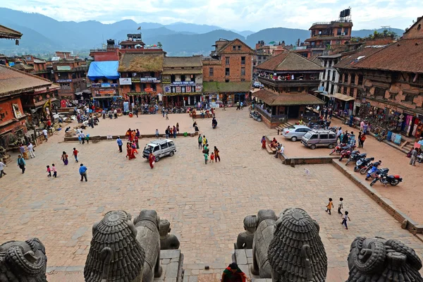 Durbar quadratisch in bhaktapur, nepal — Stockfoto
