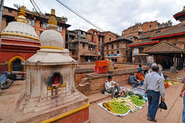 Kathmandu, Nepal 'deki sokak pazarı. — Stok fotoğraf