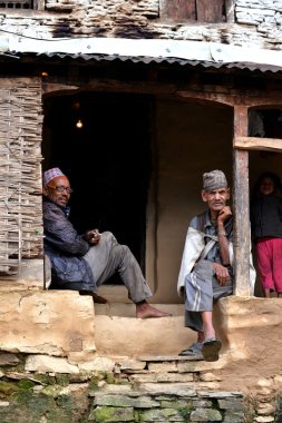 Gurung sherpas in the Himalayas, Nepal clipart