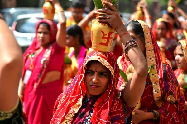 Nepalese people celebrating the Dasain festival in Kathmandu, Ne — Stock Photo, Image