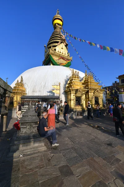 Swayambhunath buddhistická stúpa, Nepál — Stock fotografie