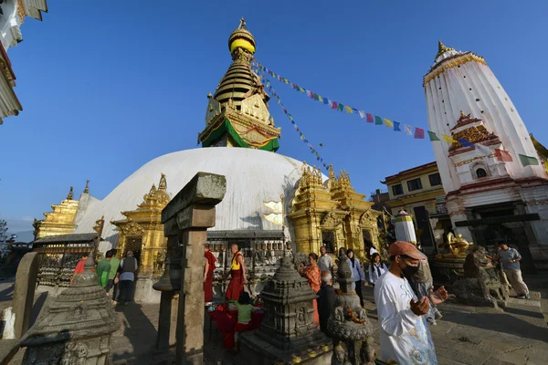 Swayambhunath Stupa buddista, Nepal — Foto Stock