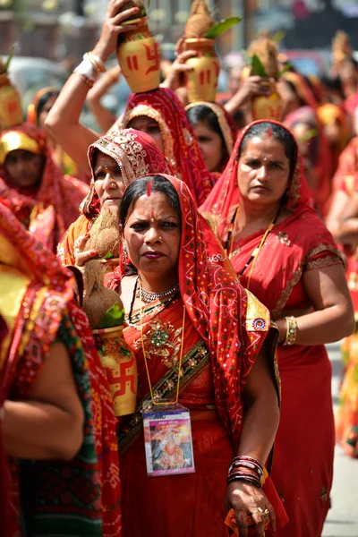 Celebration of Dasain festival in Nepal — Stock Photo, Image