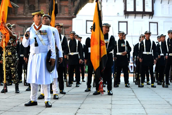 Nepali Royal Army in Kathmandu — Stock Photo, Image