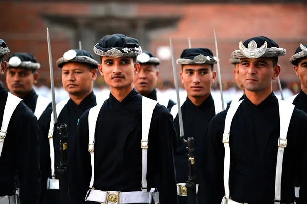 Nepali Royal Army in Kathmandu — Stock Photo, Image